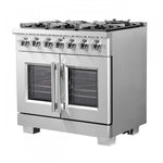 Forno Capriasca 36" Stainless Steel French Door Freestanding Gas Range (5.36 Cu. Ft.) - FFSGS6460-36