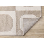 Logan Contemporary Modern Area Rug - Beige Cream - 8' X 11'