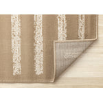 Functional Contemporary Lines Area Rug - Brown Cream - 8' X 11'