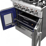 Forno Massimo 30" Stainless Steel French Door Freestanding Gas Range (4.32 Cu. Ft.) - FFSGS6439-30
