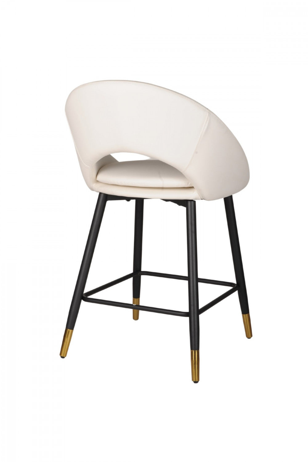 Mila Counter Stool - White/Black - Set of Two