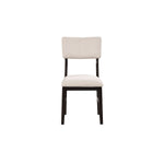 Arabella Side Chair With Upholstered Back - Black, Brown