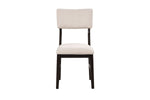 Arabella Side Chair With Upholstered Back - Black, Brown
