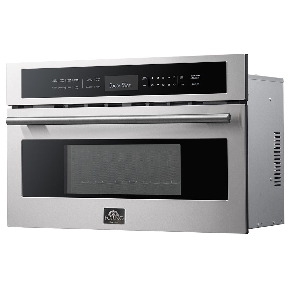 Forno Oliena Stainless Steel 30" Built-In Microwave Convection Oven (1.6 Cu. Ft.) - FMWDR3093-30