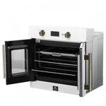 Forno Asti White 30" Electric Wall Oven with True Convection and Air Fry (3.68 Cu. Ft.) - FBOEL1333-30WHT