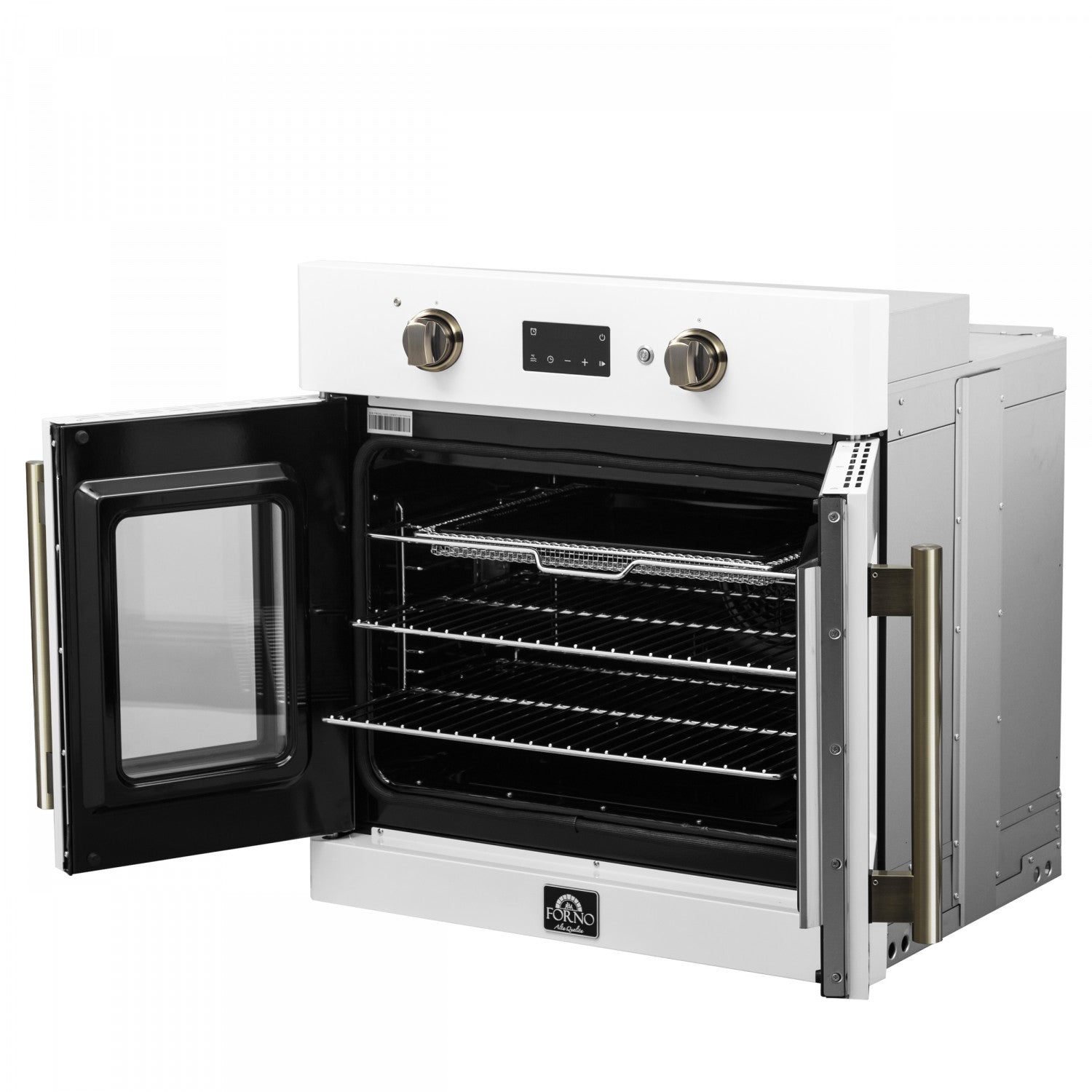 Forno Asti White 30" Electric Wall Oven with True Convection and Air Fry (3.68 Cu. Ft.) - FBOEL1333-30WHT