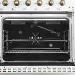 Forno Antico 48" White Freestanding Double Oven Gas Range (5.5 Cu. Ft.) - FFSGS6219-48WHT