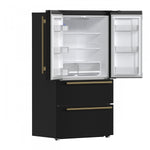 Forno Moena Black Counter-Depth French Door Refrigerator with Ice Maker (19.2 Cu. Ft.) - FFRBI1820-36BLK