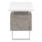 Loura Desk - White/Concrete Grey