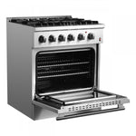 Forno Marco 30" Stainless Steel Dual Fuel Range with True Convection (4.32 Cu. Ft.) - FFSGS6197-30