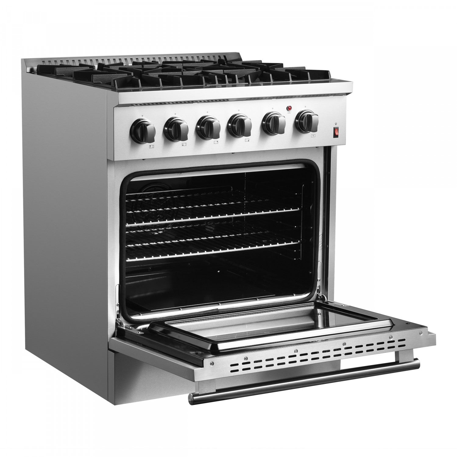 Forno Marco 30" Stainless Steel Dual Fuel Range with True Convection (4.32 Cu. Ft.) - FFSGS6197-30