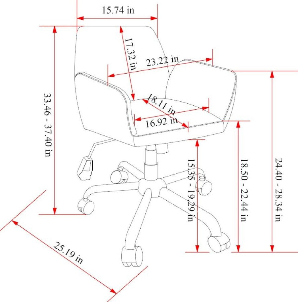 Yvette Office Chair - Beige