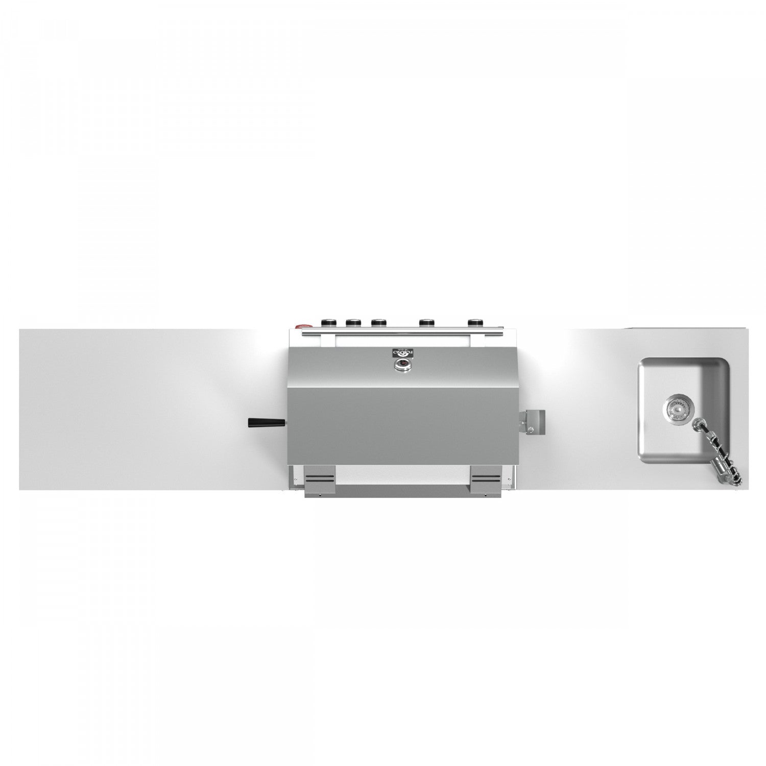 Forno Bulnes White Countertop Outdoor Kitchen with 30" 60,000 BTU BBQ and Beverage Centre - FODKT2506WHT