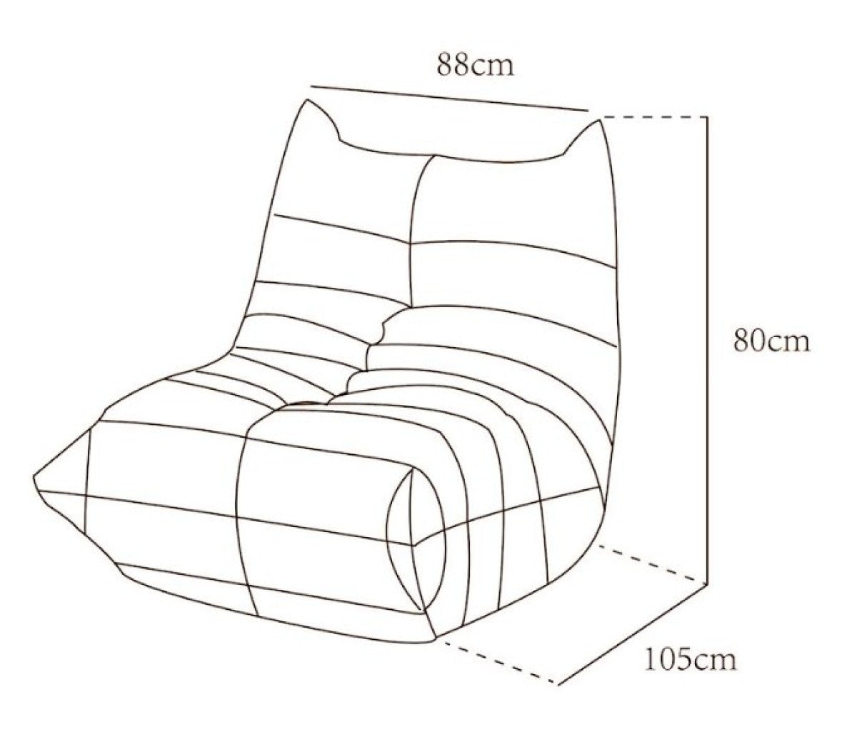 Dontae All-Foam Armless Chair - Beige