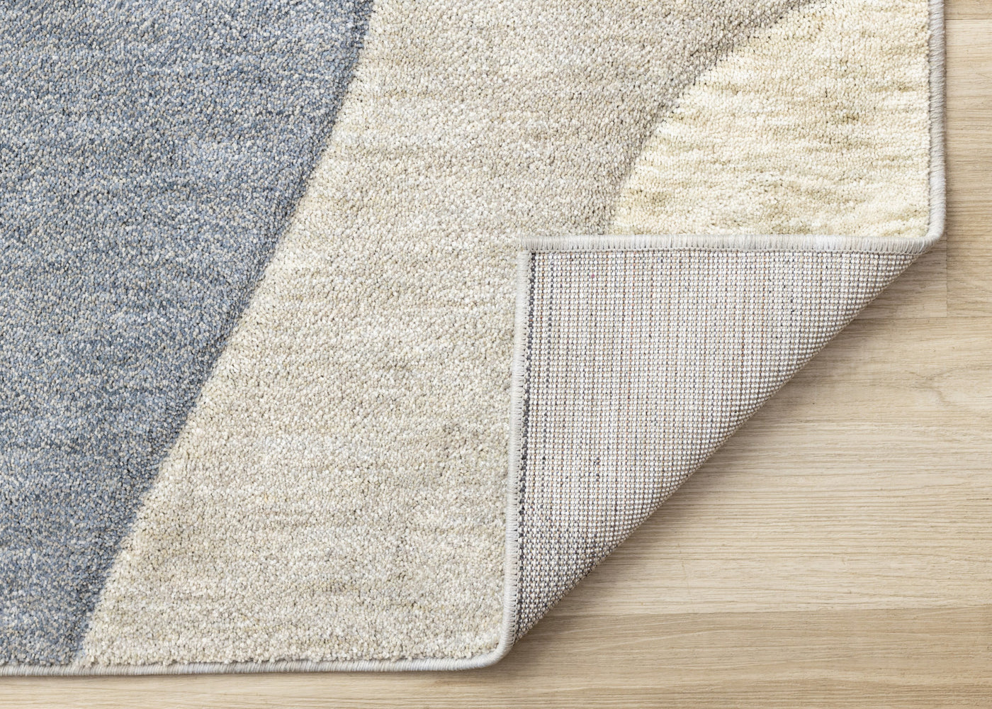 Recycled Polyester Modern Teardrop Area Rug - Blue Grey - 5' X 8'