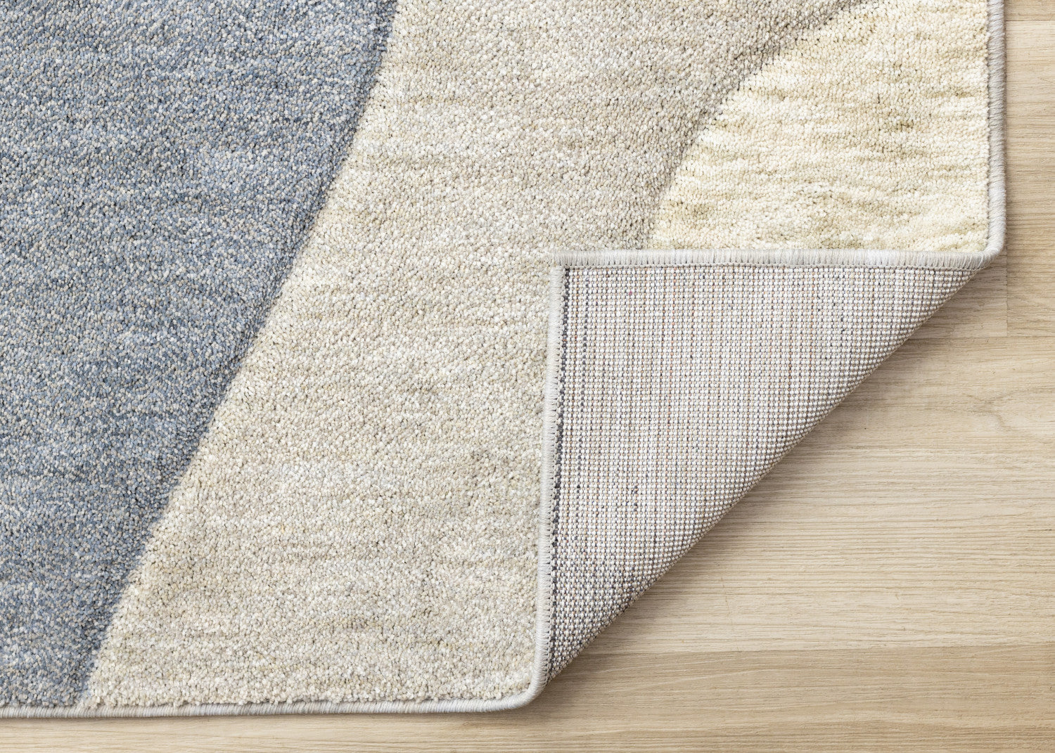 Recycled Polyester Modern Teardrop Area Rug - 5' X 8' - Blue/Grey