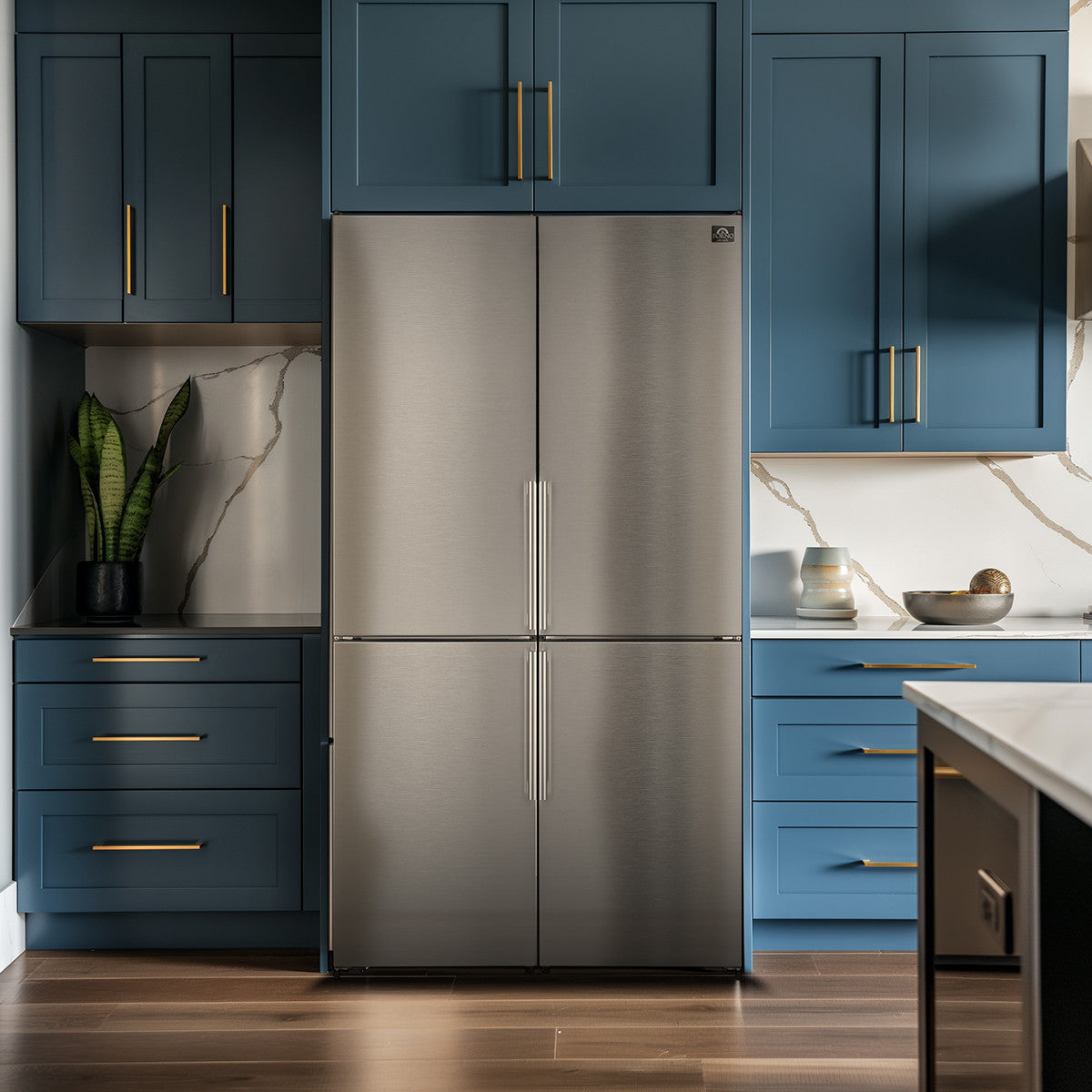 Forno Premium Stainless Steel Kitchen Package with Induction Range and Bottom Freezer Refrigerator - FBDL-008-01CAUS