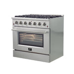 Forno Galiano 36" Stainless Steel Freestanding Gas Range (5.36 Cu. Ft.) - FFSGS6244-36