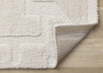 Luxury Plush Textured Shapes Area Rug - Cream - 5' X 8'
