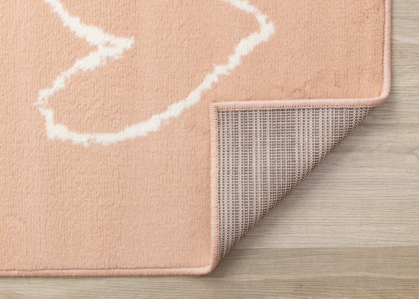 Kids Playing Board Area Rug - Pink Cream - 5' X 8'