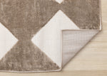 Logan Modern Diamonds Area Rug - Brown Cream - 5' X 8'