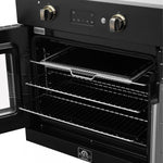 Forno Asti Black 30" Electric Wall Oven with True Convection and Air Fry (3.68 Cu. Ft.) - FBOEL1333-30BLK