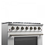 Forno Galiano 36" White French Door Freestanding Gas Range (5.36 Cu. Ft.) - FFSGS6244-36WHT
