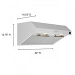 Forno Bari White 30" 400 CFM Under Cabinet Range Hood - FRHUC5255-30WHT