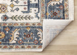 Macie Traditional Border Area Rug - 5' X 8' - Cream/Blue