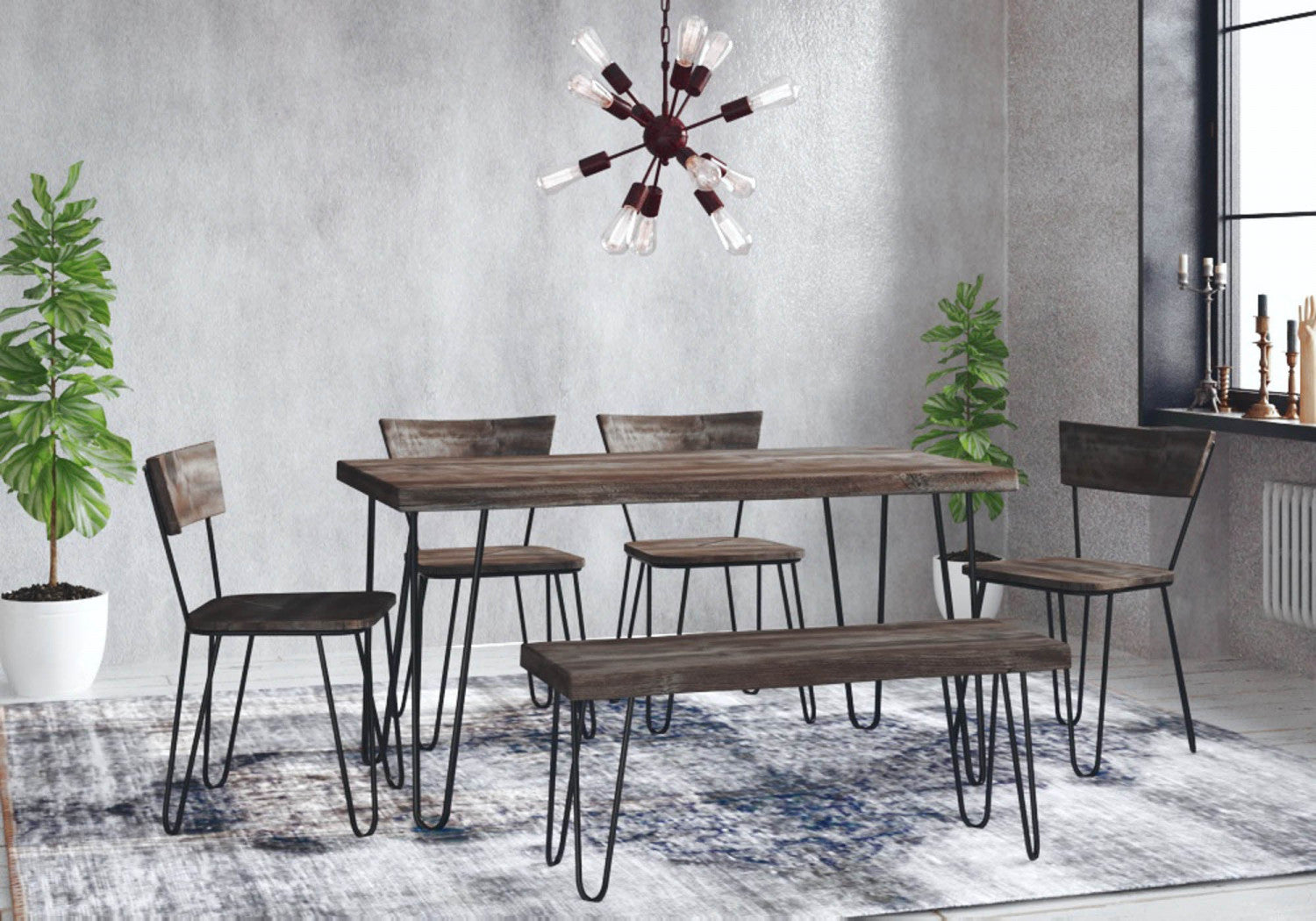 Eberlinn Dining Chair - Matte Brown - Set of Two