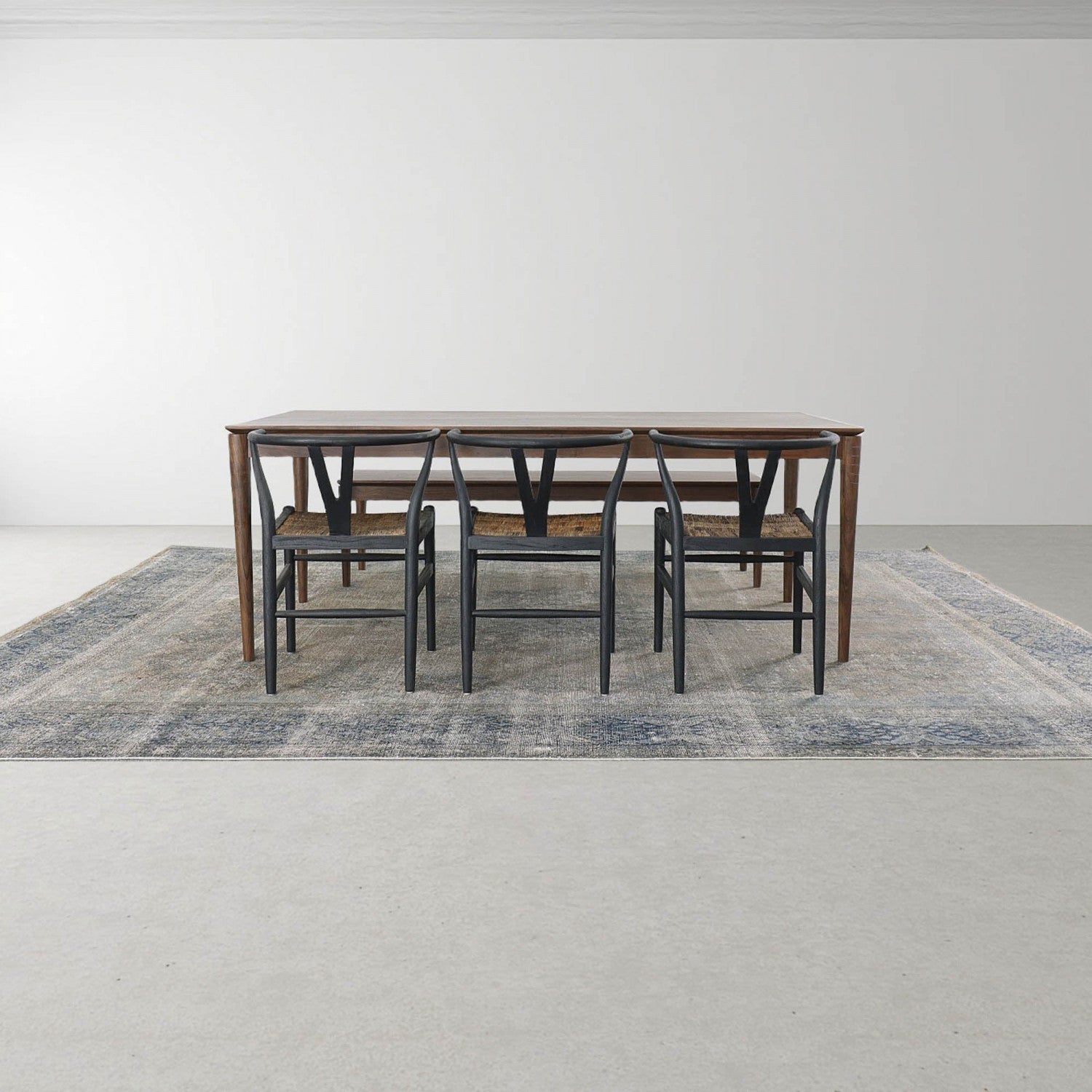 Bayan Caterpillar Twin Chair - Charcoal