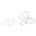 Dontae All Foam Armless Chair and Ottoman - Beige