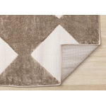 Logan Modern Diamonds Area Rug - Brown Cream - 7' X 10'