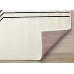 Functional Modern Soundwaves Area Rug - White Black - 8' X 11'
