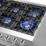 Forno Galiano 48" Stainless Steel Freestanding Double Oven Gas Range (6.58 Cu. Ft.) - FFSGS6444-48