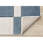 Finley Modern Geometric Area Rug - Blue White - 5' X 8'