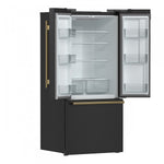 Forno Gallipoli Black French Door Refrigerator with Ice Maker (17.5 Cu. Ft.) - FFFFD1974-31BLK