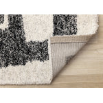 Marquee Modern Abstract Area Rug - Cream Black - 5' X 8'