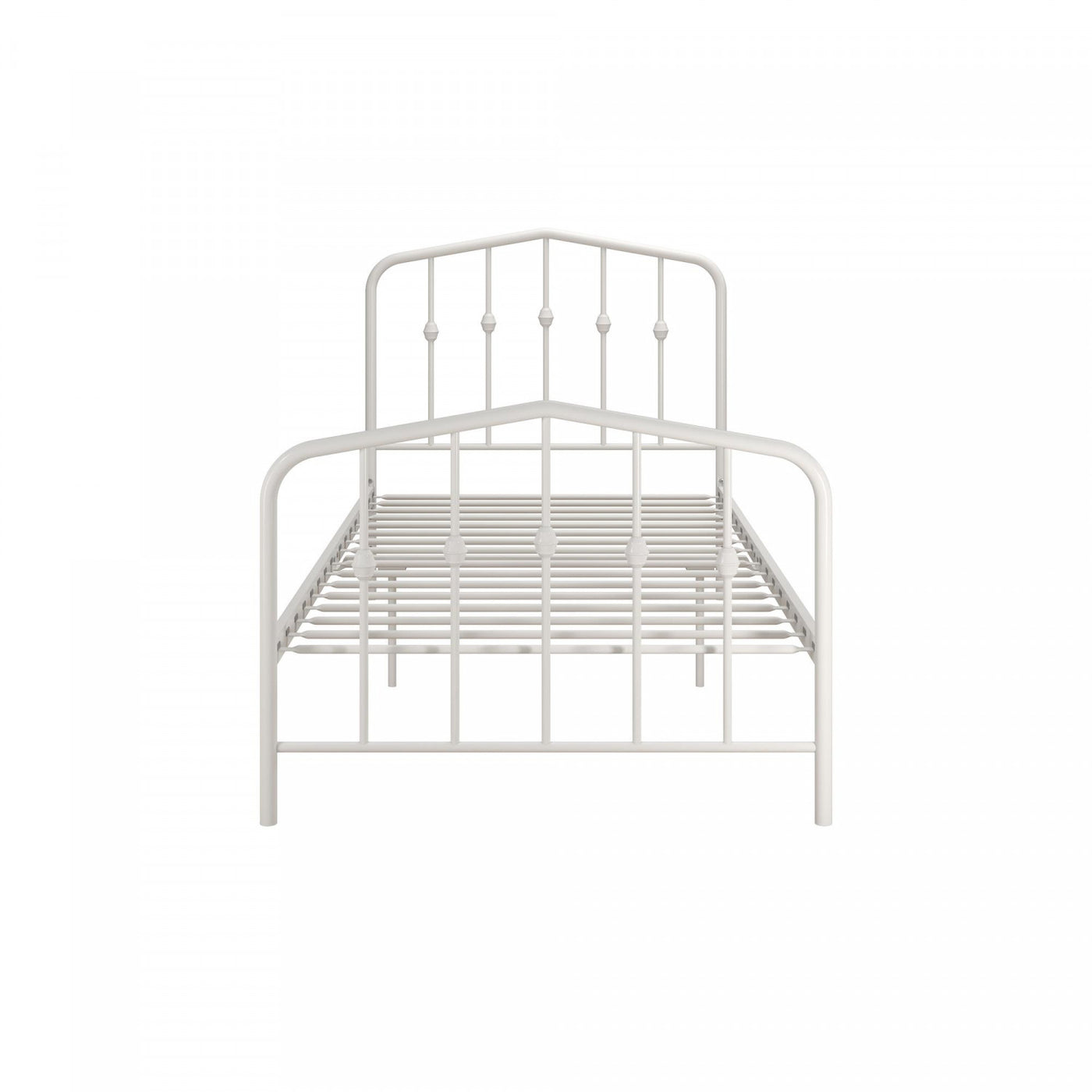 Novogratz Bushwick Metal Platform Twin Bed - Off White