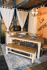 Borsgade Bench - White/Natural