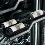 Forno Abruzzo 48" Stainless Steel 102 Bottle Dual Zone Wine Cellar with Clear Holders (24 Cu. Ft.) - FWCDR6611-48S