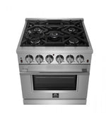 Forno Massimo 30" Stainless Steel Freestanding Gas Range with Air Fry (4.32 Cu. Ft.) - FFSGS6239-30