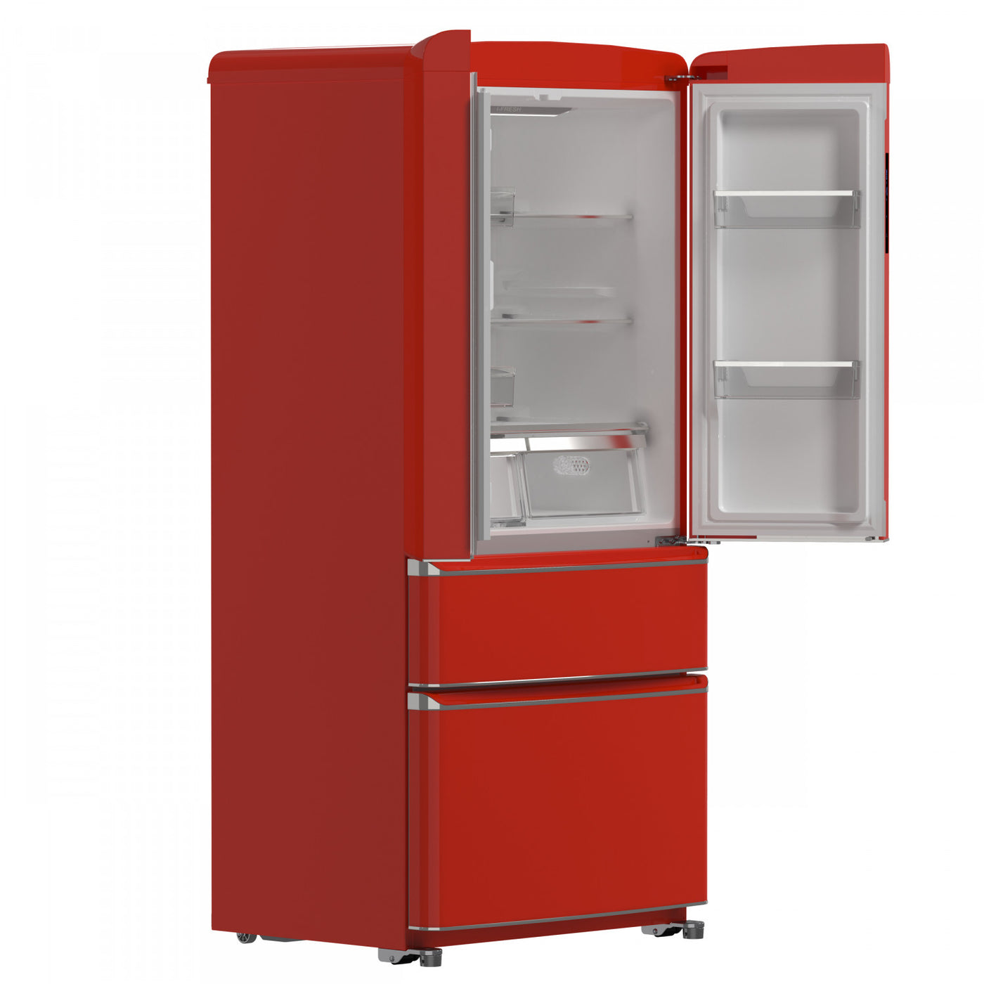 Forno Luigi Red French Door Refrigerator (18 Cu. Ft.) - FFFFD1791-33RED