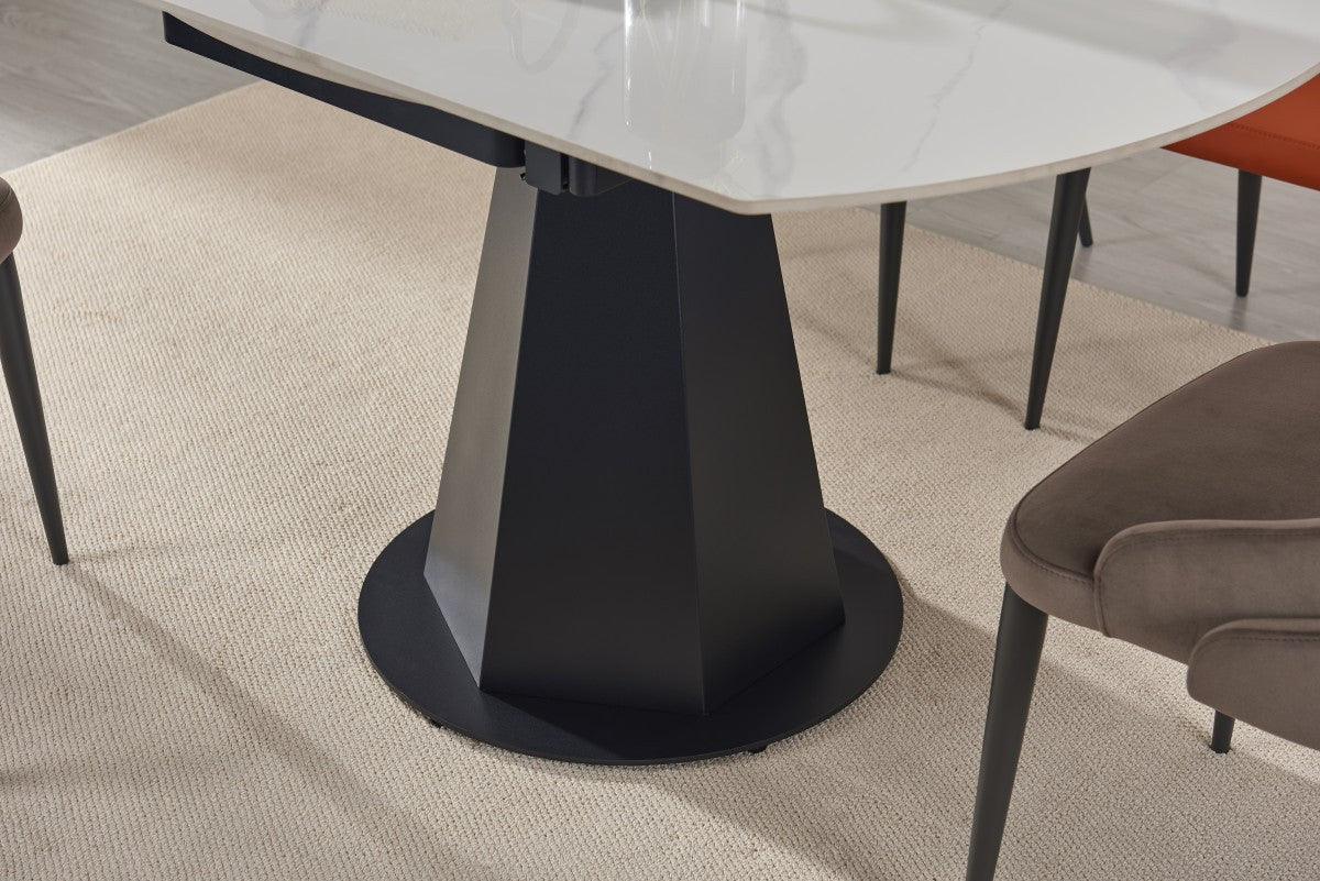 Akira Extendable Dining Table - Snowy White