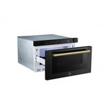 Forno Capoliveri Black 24" Built-In Microwave Drawer (1.2 Cu. Ft.) - FMWDR3000-24BLK