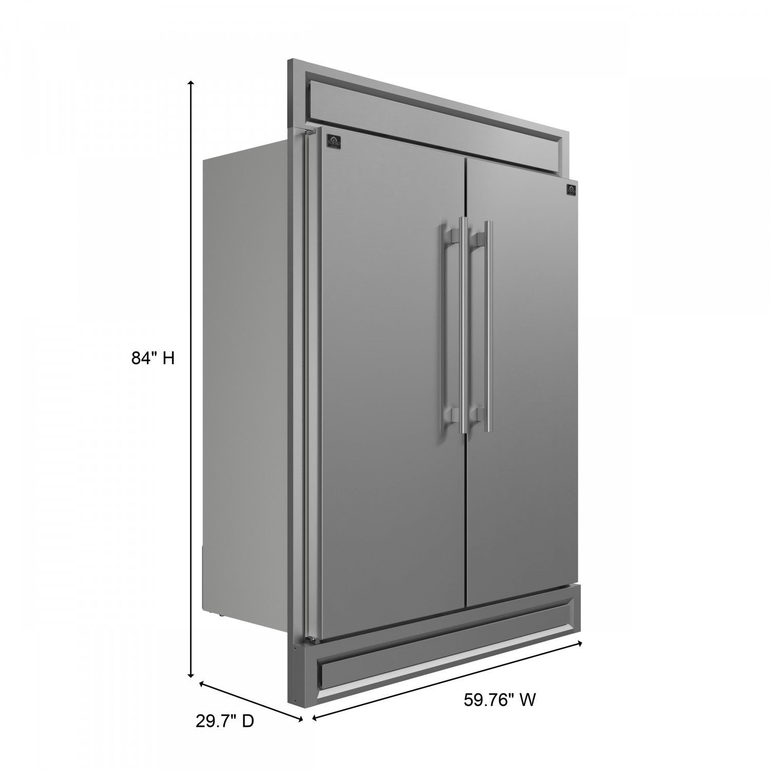 Forno Maderno 60" Stainless Steel 2-piece Built-In Convertible Refrigerator/Freezer (27.2 Cu. Ft.) - FFFFD1722-60S