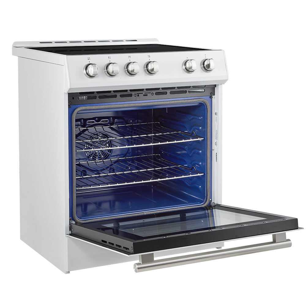 Forno Leonardo White Slide-in Induction Range (5.0 Cu. Ft.) - FFSIN0982-30WHT