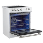 Forno Leonardo White Slide-in Induction Range (5.0 Cu. Ft.) - FFSIN0982-30WHT