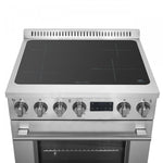 Forno Torino Stainless Steel 30" True Convection Induction Range with Air Fry and Air Sous Vide (4.32 Cu. Ft.) - FFSIN0936-30