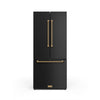 Thor Kitchen Matte Black French Door Counter Depth Refrigerator with Ice Maker| Gordon Ramsay Collection (17.5 cu.ft.) - RF3017FFD00-BRZ